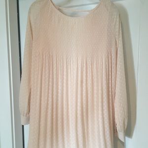 Pale Pink Long Sleeved Dress